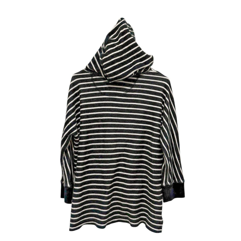 Lauren Jeans Co Navy White Striped 100% Cotton Hoodie Fisherman Preppy Sz Large - Picture 4 of 8